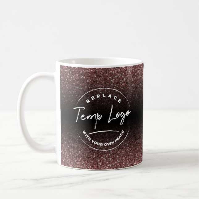 Mug Marque avec votre logo d'entreprise, Rose Gold Omb (Gauche)