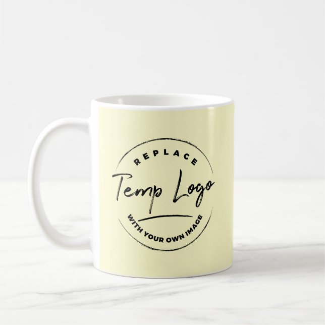 Mug Marque avec votre logo d'entreprise sur Pale Yello (Gauche)