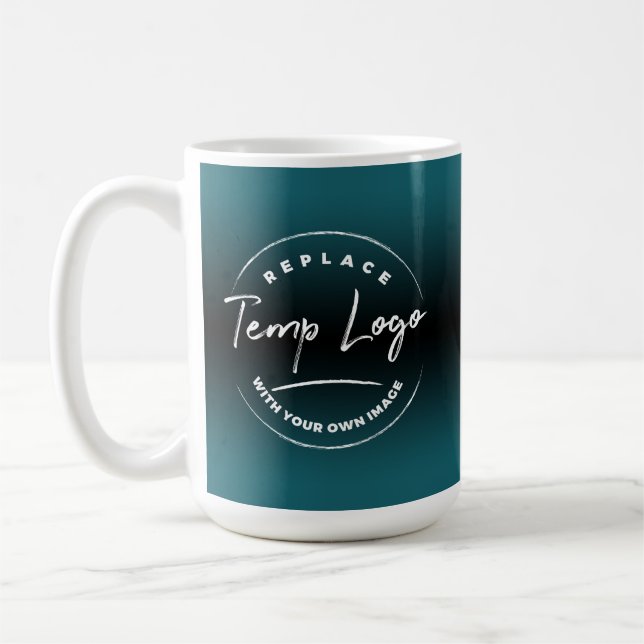 Mug Marque avec votre logo d'entreprise, Turquoise fon (Gauche)