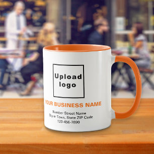 Mug Marque d'affaires sur la bande combinée couleur or