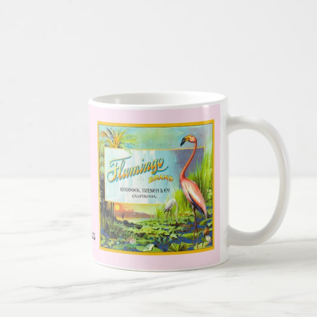 Mug - Marque de Flamant rose - Étiquettes Fruit Cr (Droite)