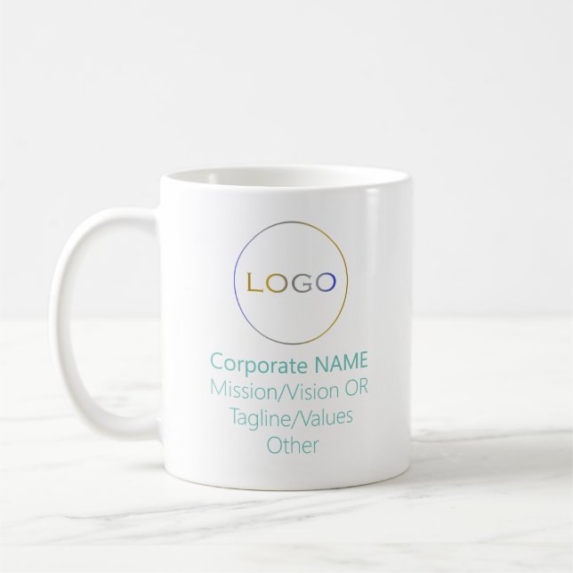 Mug Marque promotionnelle du logo rond de l'entreprise (Gauche)