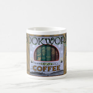 Mug MARQUE vintage DE CAFÉ "BOOKWORM"