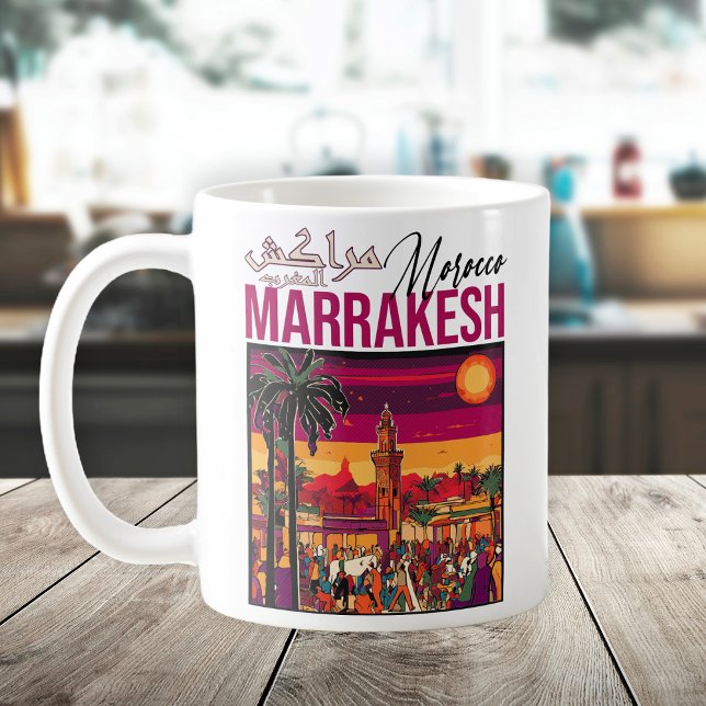 Mug Marrakech Maroc souk Tourisme Voyage Souvenir (Créateur téléchargé)