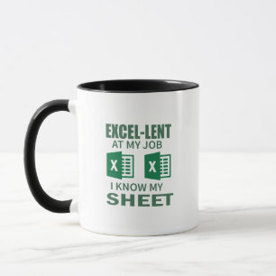 Mug marrant Excel feuille feuille de café pour comptab