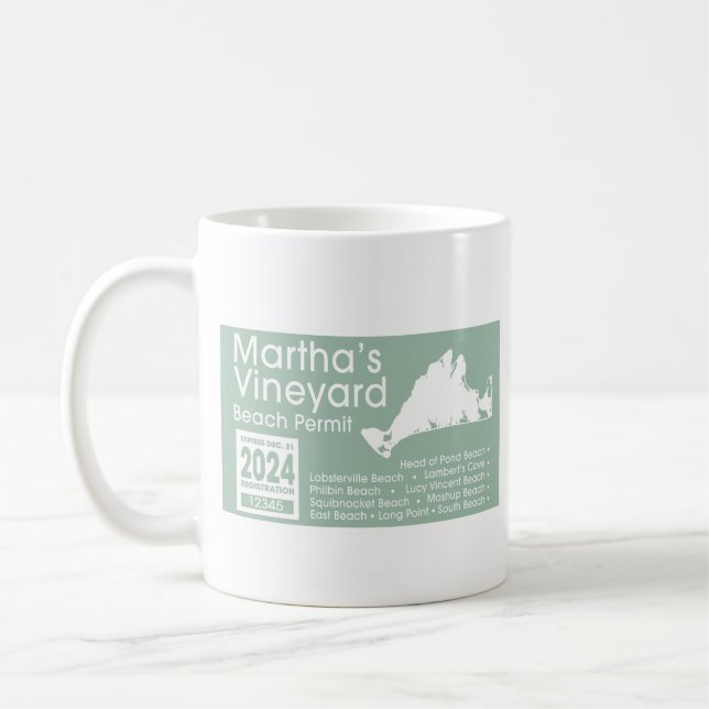 Mug Marthas Vineyard Beach Permit 2024 (Gauche)