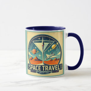 Mug Martini Space Travel 1957 New Worlds Logo