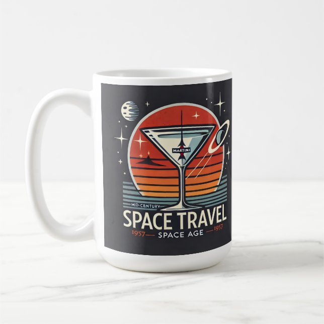 Mug Martini Space Travel 1957 Space Age Logo (Gauche)