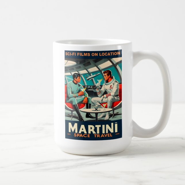 Mug Martini Space Travel Poster Films Sci-Fi Dans L'Es (Droite)