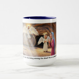 Mug Mary visits the empty tomb an sees an Angel.