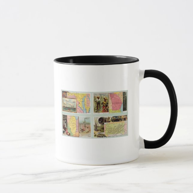 Mug Maryland, Géorgie, Illinois, Pennsylvanie (Droite)