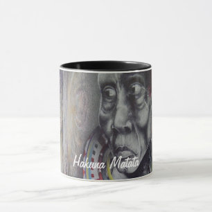 Mug Masaï Mère & Enfant avec Lion Art Imprimer/Graphiq