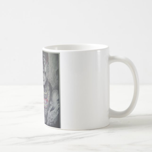 Mug Masai mère et enfant avec Lion Art Imprimer/Graphi (Droite)