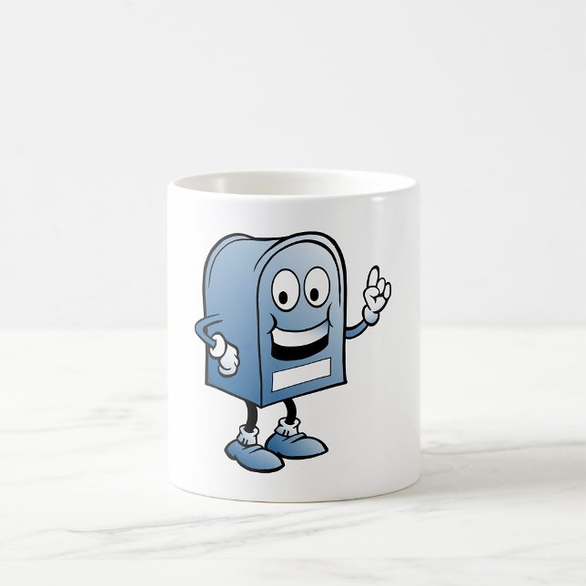 Mug Mascotte de boîte aux lettres joyeux bleu caractèr (Créateur téléchargé)
