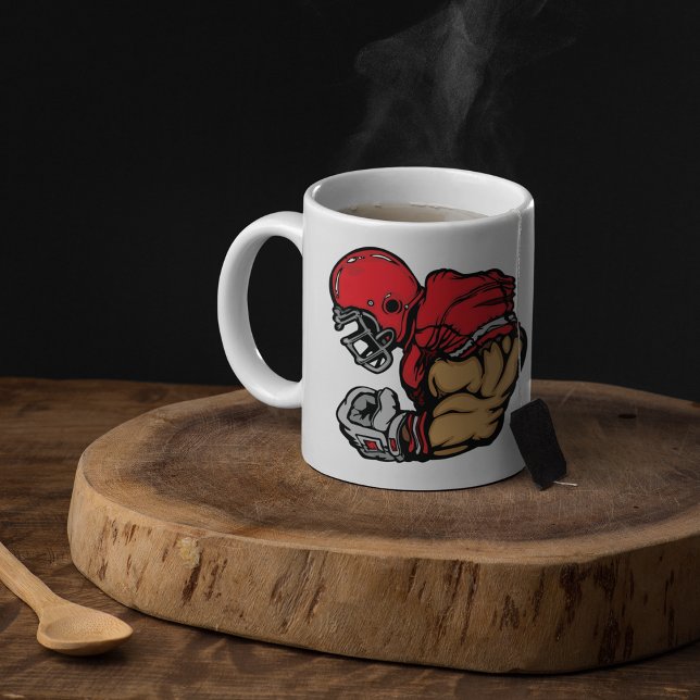 Mug Mascotte de guerrier de football robuste Muscle de (Créateur téléchargé)