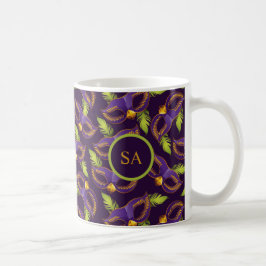 Mug Masque Mardi Gras Gold Vert violet personnalisé