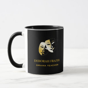 Mug Masques de théâtre silhouette noir