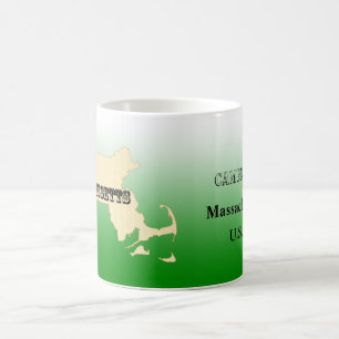 Mug - Massachusetts Plan d'Etat avec la ville
