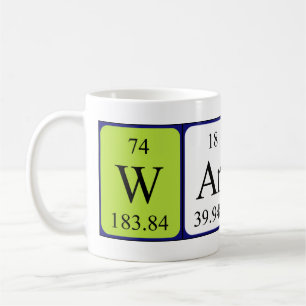 Mug Masse de nom de table périodique Warner
