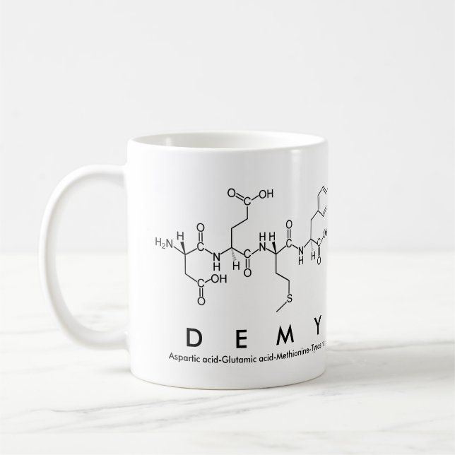 Mug Masse du nom du peptide de démission (Gauche)
