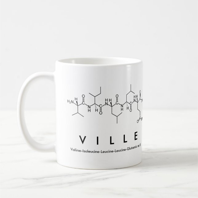 Mug Masse du nom du peptide de ville (Gauche)