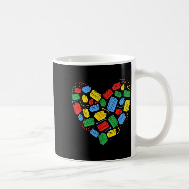 Mug Master Builder Block Brick Building Heart Valentin (Droite)