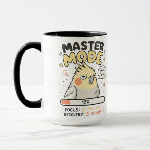 Mug Master Mode Cockatiel Meme PNG   Funny Burnout Pro