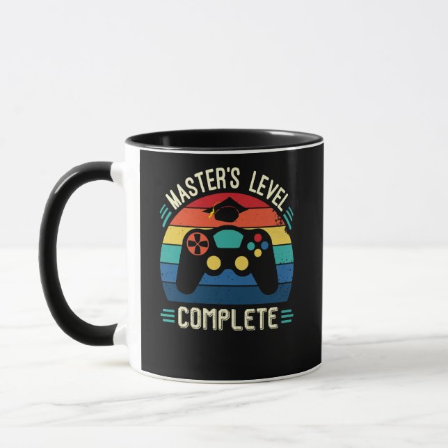 Mug Master's Level Complete, Graduation GIft, Masters  (Gauche)