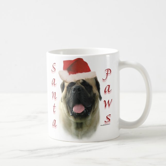 Mug Mastiff (fawn) Père Noël Paws (Droite)