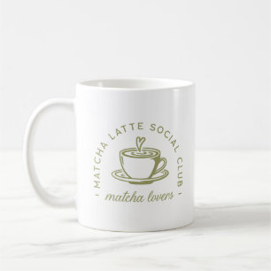 Mug Matcha latte amoureux club fille vert esthétique