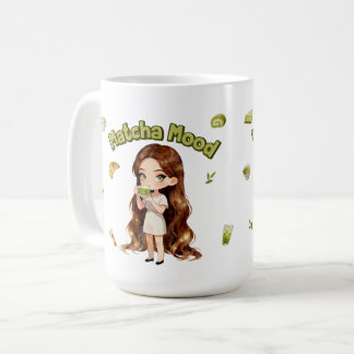 Mug Matcha Mood Aesthetic Design Cute Green Tea Vibes