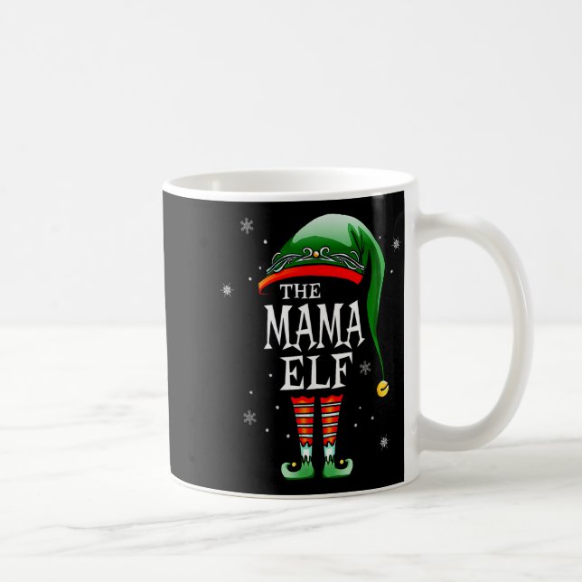Mug Matching Family Funny The Mama Elf Christmas  (Droite)
