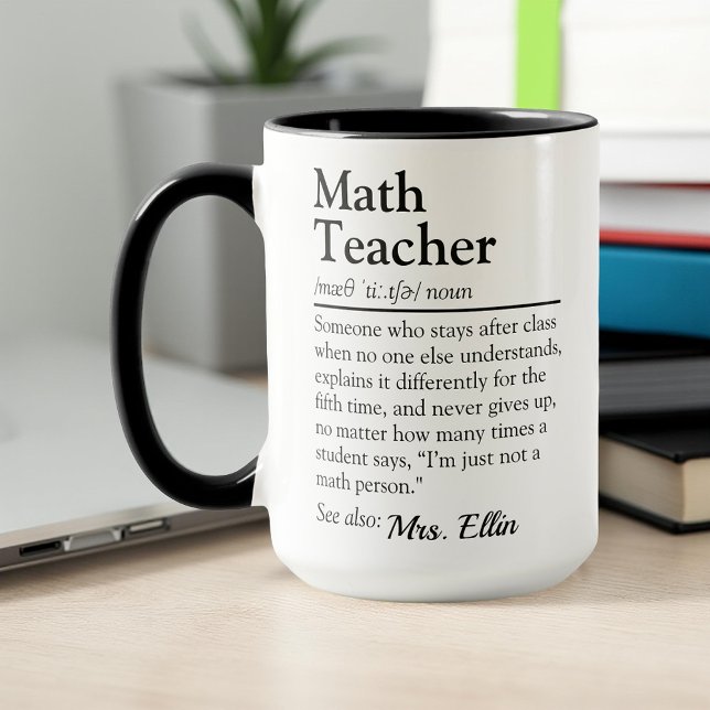 Mug Math Enseignant Définition Drôle Enseignant Appréc (Créateur téléchargé)