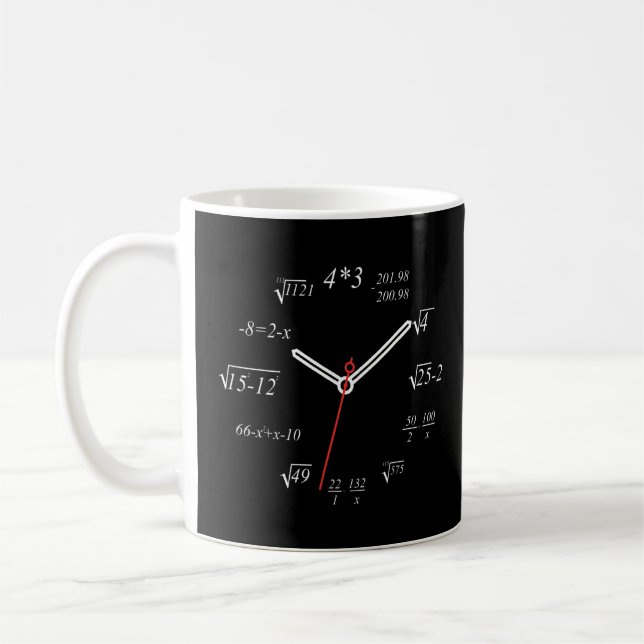 Mug Math Horloge Nerdy Math Enseignant Math Etudiant M (Gauche)