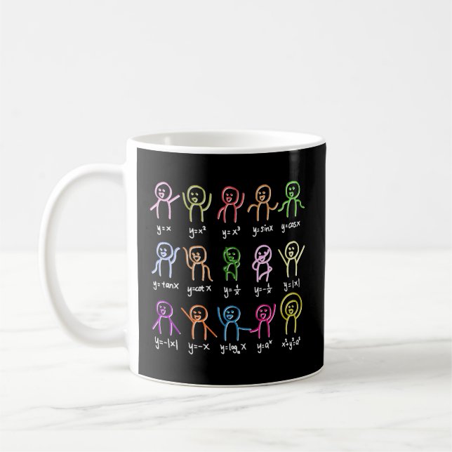 Mug Math Stick Figures Doing Fonctions Algebra Dance E (Gauche)