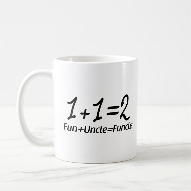 Mug Mathématiques d'addition - 1+Amusement (Gauche)