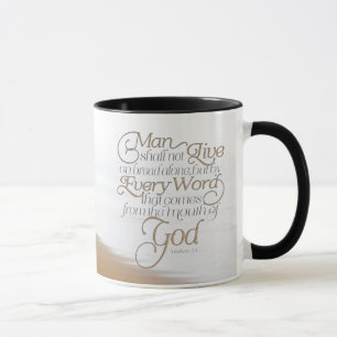 Mug Matthew 4:4 On shall not live on bread alone