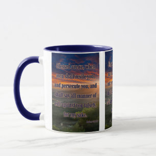 Mug Matthieu 5:11 KJV Bible Verse Pic Deux Tons