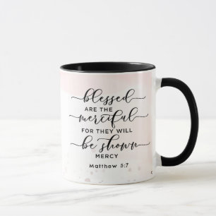 Mug Matthieu 5:7 Heureux sont la Bible Miséricordieuse