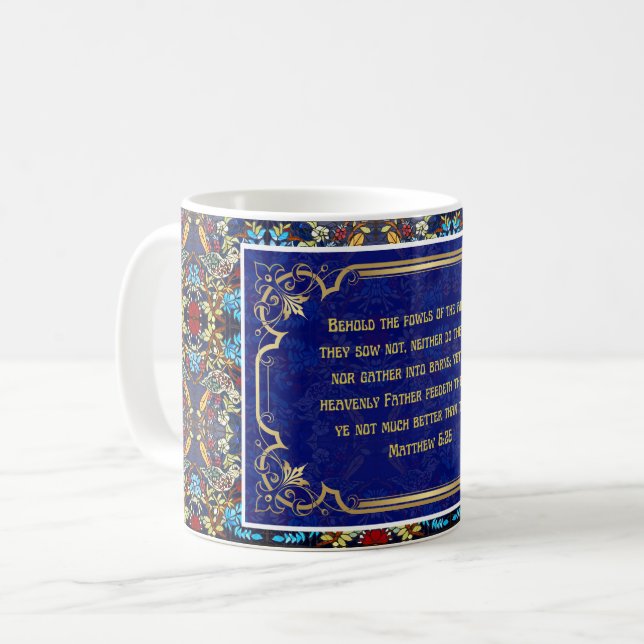 Mug Matthieu 6:26 - (Devant gauche)