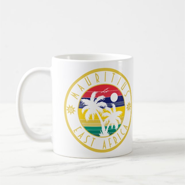 Mug Maurice Afrique de l'Est Rétro Sunset Souvenirs 60 (Gauche)