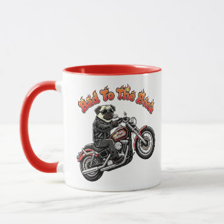 Mug Mauvais jusqu'à l'os "Attitude Pugly" Biker Pug