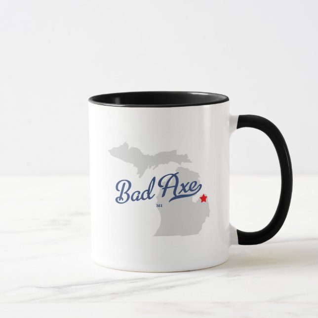 Mug Mauvaise chemise du Michigan MI de hache (Droite)