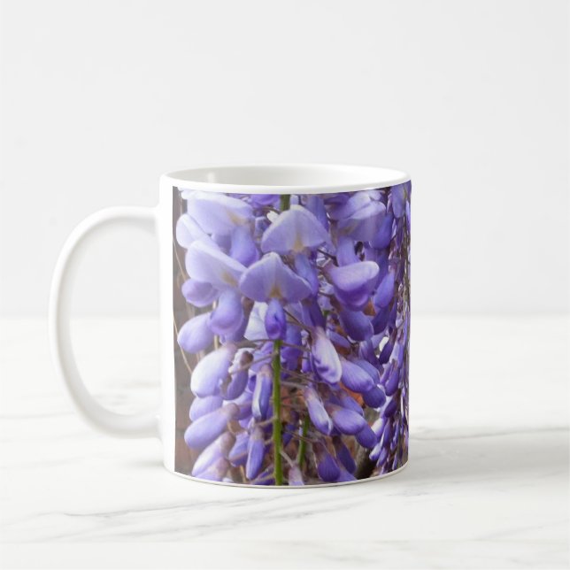 Mug Mauve, Purple Wisteria Blossom (Gauche)