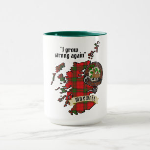Mug Maxwell Clan Badge & Tartan Carte du géant écossai