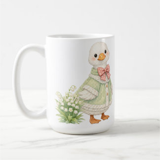 Mug May chic Goose lily of the valley illustration