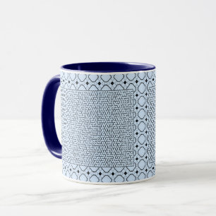 Mug Maze Hexagon bleu