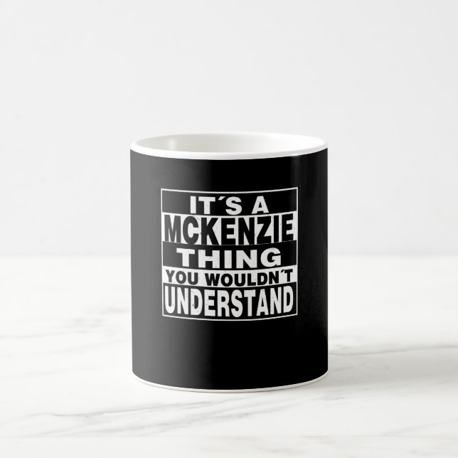 Mug MCKENZIE Nom de famille Cadeau personnalisé (Centre)