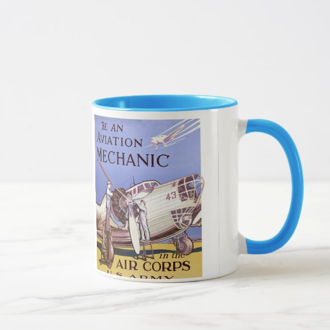 Mug Mécanicien d'aviation (Droite)