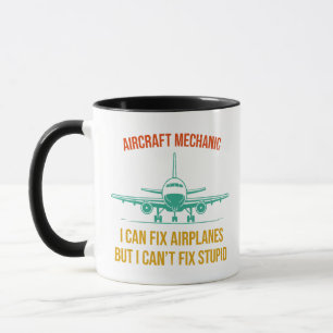 Mug mécanicien d'avion je peux réparer les avions mais